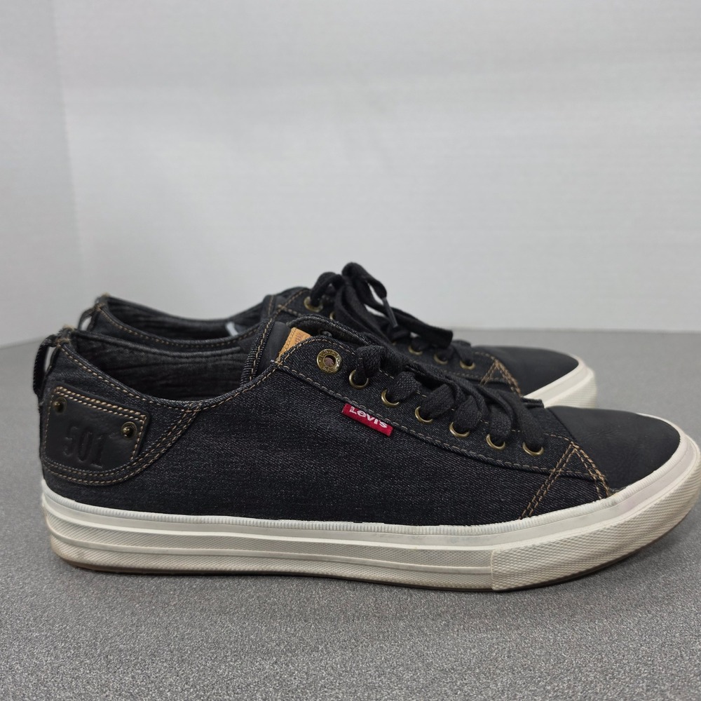 Levis‎ 501 Denim Sneakers Mens 11 Dark Wash Low Top Excellent 51921101A-MENS